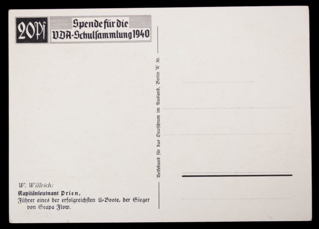 Postcard: W. Willrich – Günther Prien