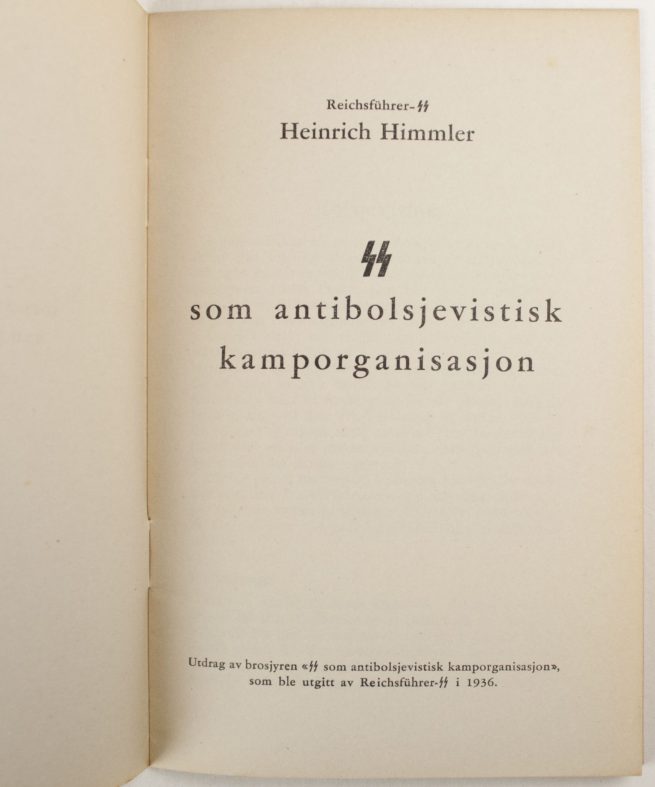 SS Norway brochure - Som Antibolsjevistisk Kamporganisasjon