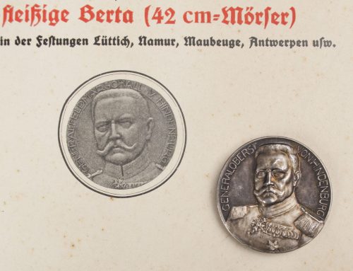 WWI - Originalmünze Mit Hindenburg / Hindenburg commemorative coin + paper