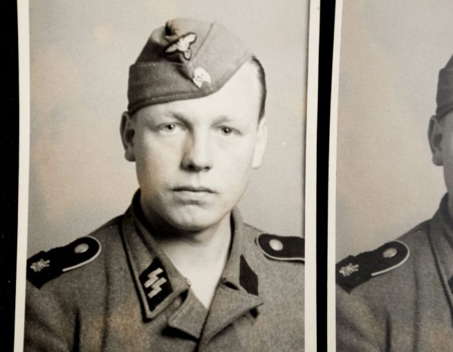 Waffen SS group Freiwilligen-Annahmelist + 3 uniform photo's.