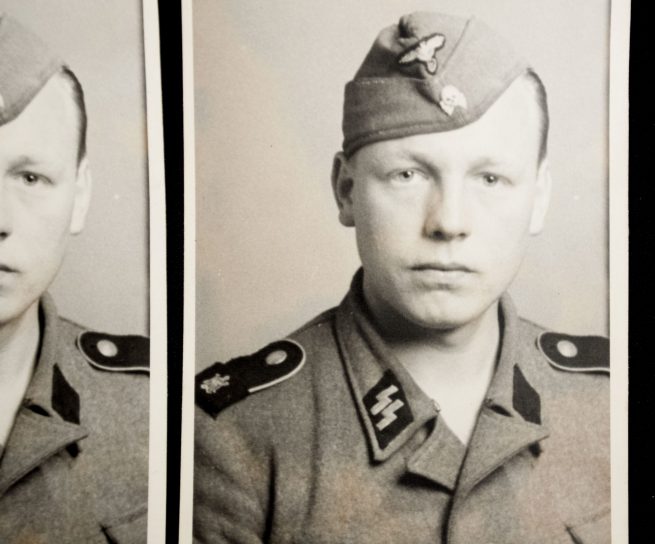 Waffen SS group Freiwilligen-Annahmelist + 3 uniform photo's.