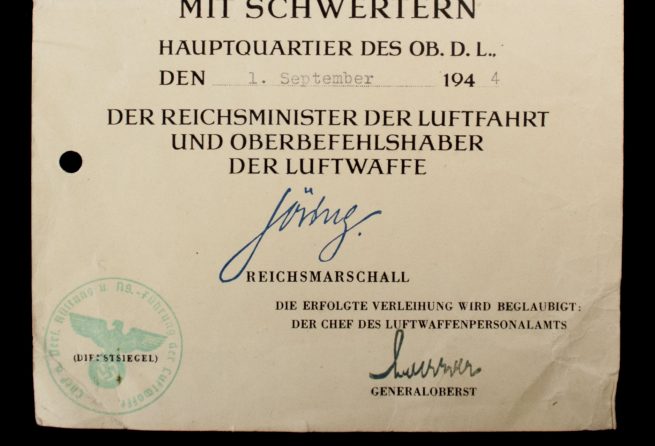 Kriegsverdienstkreuz + Citation + KVK Document of Obergefreiten Hans Thielicke