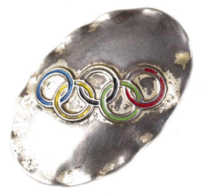 Olympia 1936 brosche with clip (Olympic games brooch)