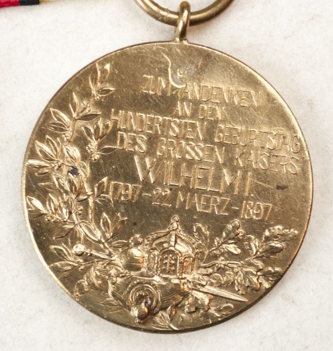 Ordensspange / Medalbar Baden with Kriegsverdienstkreuz, Kyffhäusercross, 1871 medal, Centenary medal