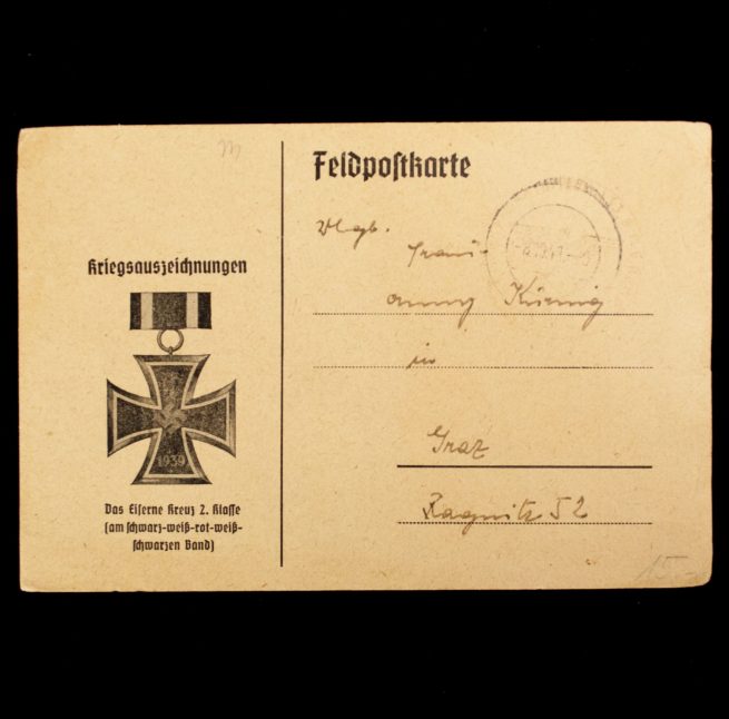 Postcard: Kriegsauszeichnungen Feldpostkarte - Das Eiserne Kreuz 2. Klasse
