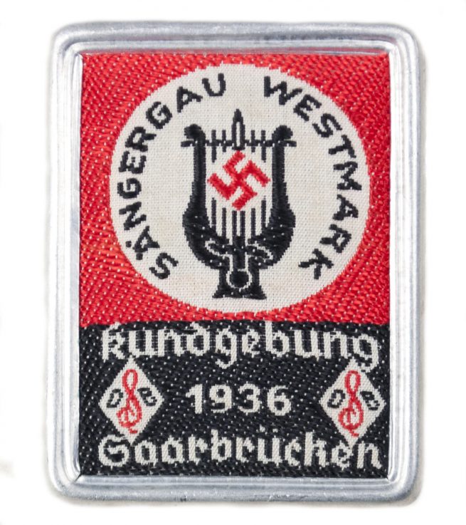 Sängergau Westmark Kundgebung 1936 Saarbrücken abzeichen