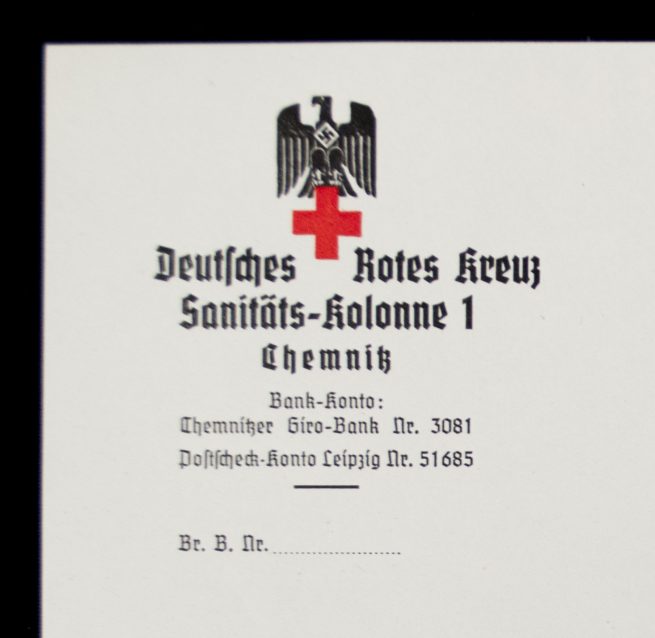 Deutsches Rotes Kreuz Sanitäts-Kolonne 1 Chemnitz letter paper
