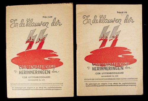 In de klauwen der SS Concentratiekamp Herinneringen door Cor Uyttenboogaard Gevangen No. 634 (Two editions)