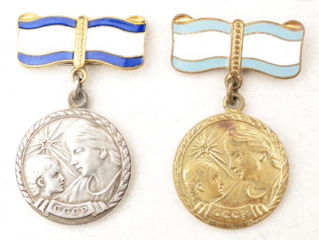 Russian Motherhood (1st, 2nd, 3rd class) & Maternity (1st, 2nd class) medals