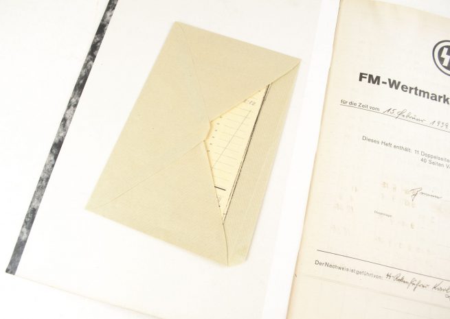 SS-FM-SS-Fördernde-Mitglieder-Wertmarked-Nachweis-book-from-1939-RARE