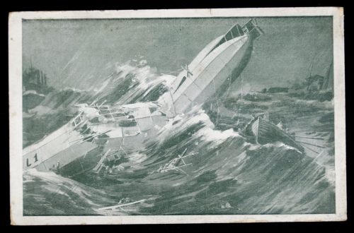 Postcard: Zeppelin Die Todesfahrt vor Helgoland