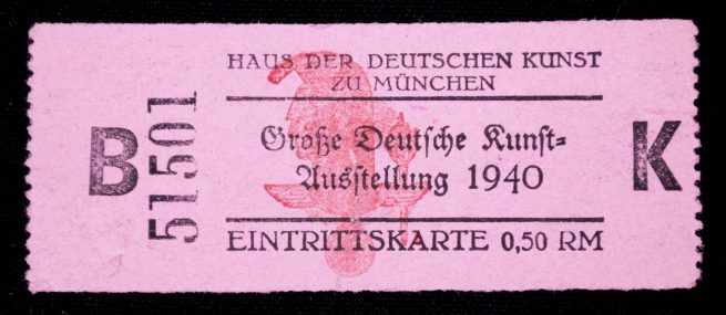 Haus der Deutschen Kunst 1937 abzeichen + 1940 entrance ticket
