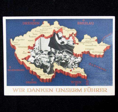Postcard: Sudetenland Annexaton on 1 oktober 1938