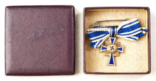 Mutterkreuz Bronze Miniature in LDO etui Motherscross Miniature in LDO case
