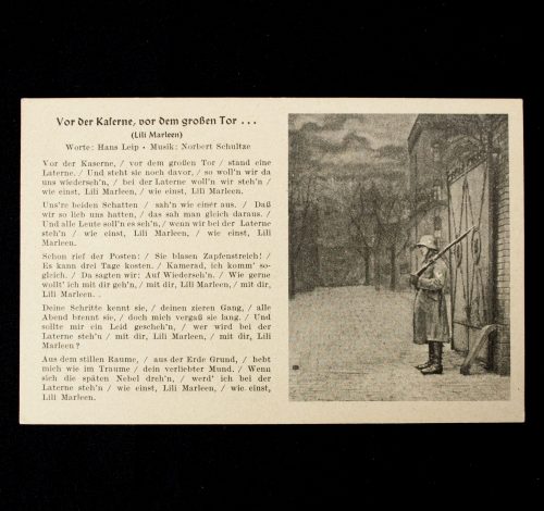 Postcard Lily Marleen – Vor der Kaserne, von dem grossen Tor