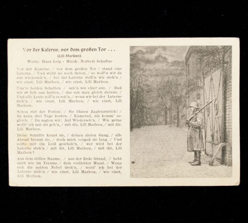 Postcard Lily Marleen - Vor der Kaserne, von dem grossen Tor