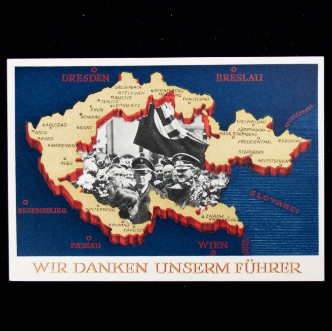 Postcard Sudetenland Annexaton on 1 oktober 1938
