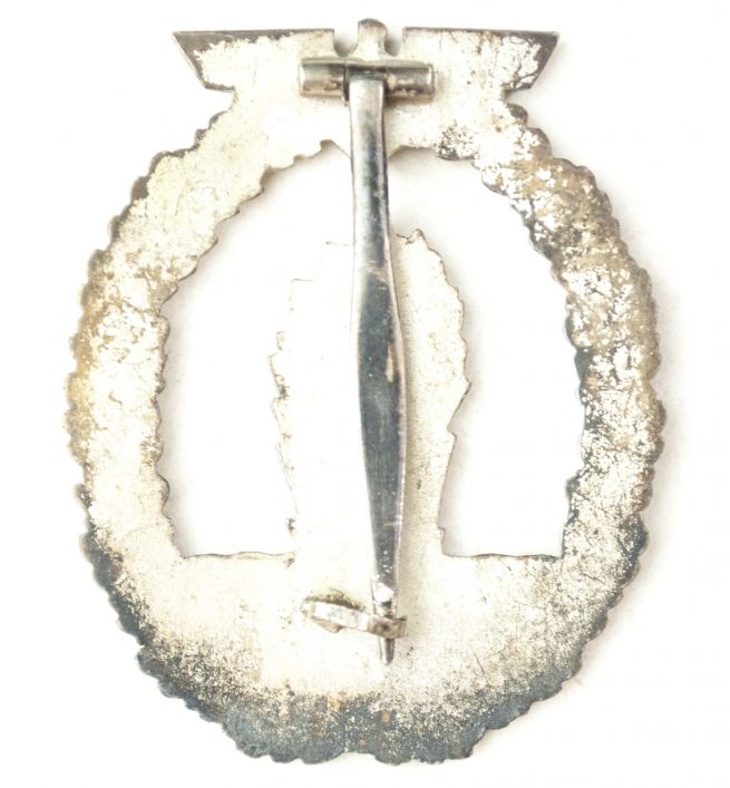 WWII German Minensucher buntmetal abzeichen Minesweeper Badge (maker Otto Schickle)