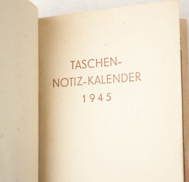 WWII German Taschen-Notiz-Kalender 1945