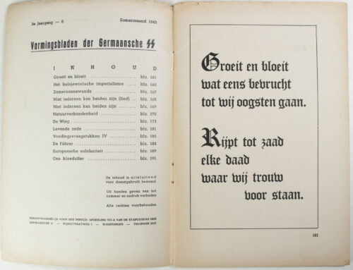 Dutch-SS – SS Vormingsbladen Jrg 3. No.6 -