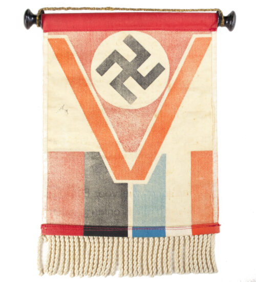(NSB) Pennant Tableflag V = Victorie! Duitschland wint voor Europa op alle Fronten!
