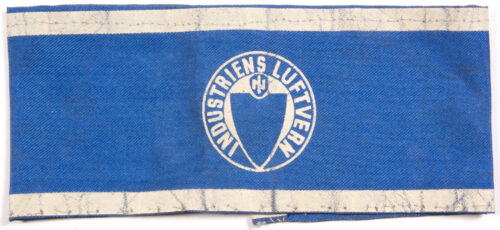 (Norway) Industriens Luftvern armband 1940-1945 (air raid protection - Blue) -