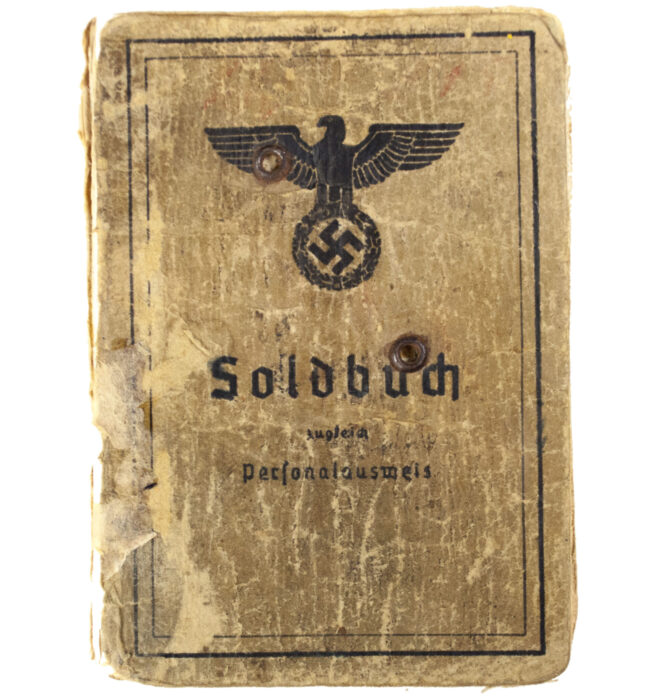 Soldbuch Heer Infanterie Ersatz Regiment 227 (with woundbadge in black and silver entries)
