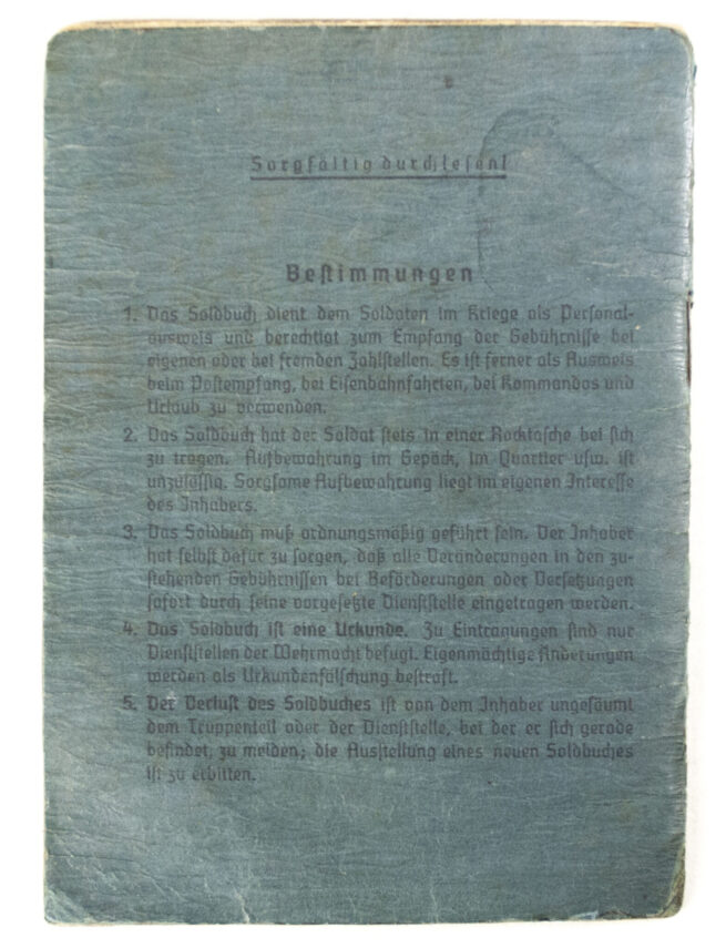 Soldbuch Luftwaffe Flak Scheinwerfer Ersatz Abteiling 5.