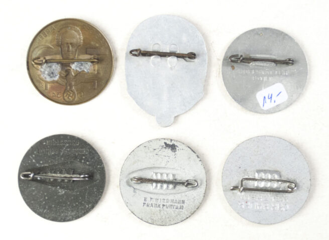 Tag der Arbeit complete series of 6 badges (1934-1939)