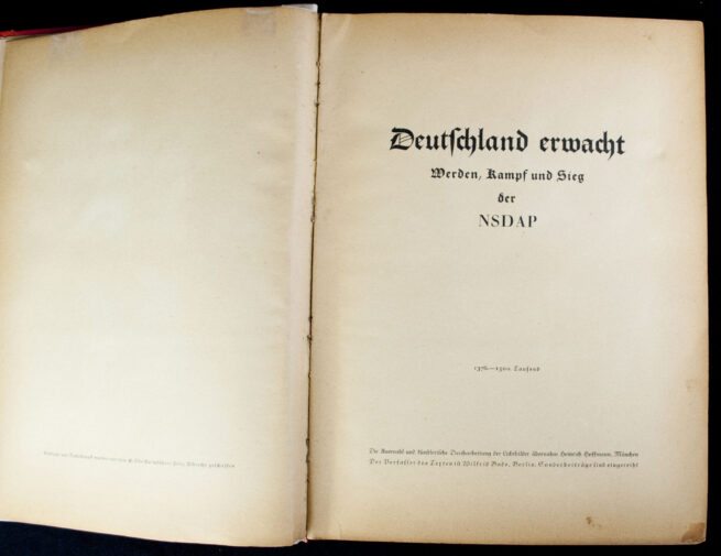 (Book) Deutschland Erwacht. Werden, Kampf und Sieg der NSDAP. First "red" Edition