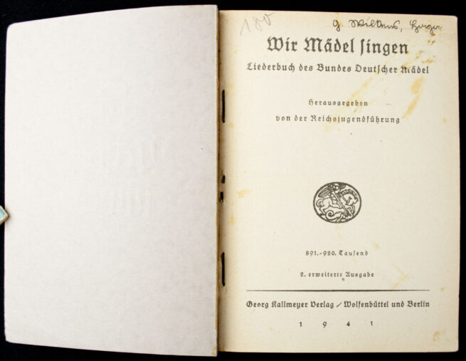 (Book) Wir Mädel Singen (Liederbuch des Bundes Deutscher Mädel)