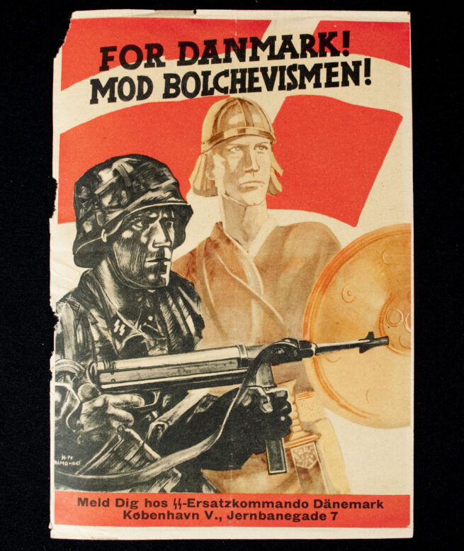 (Denmark) For Danmark! Mod Bolchevismen! SS-Ersatzkommando Dänemark propaganda flyer