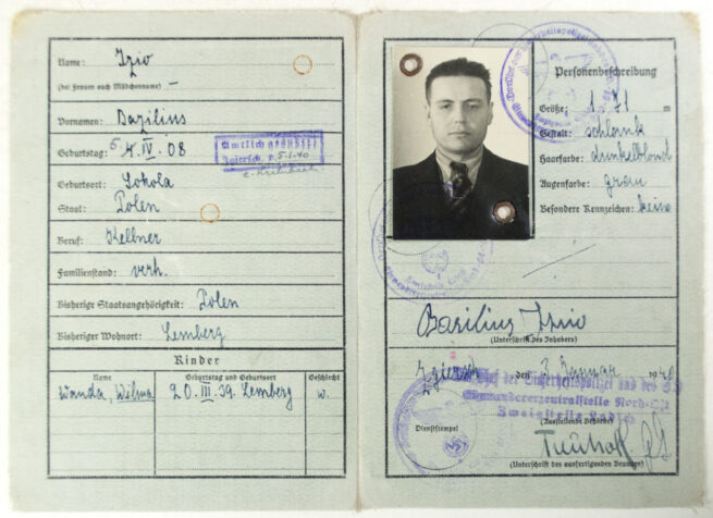 Deutsches Reich Rückkehrer ausweis with passphoto