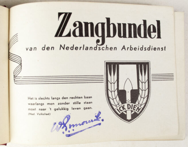 (NSB) Nederlandsche Arbeidsdienst (NAD) Zangbundel