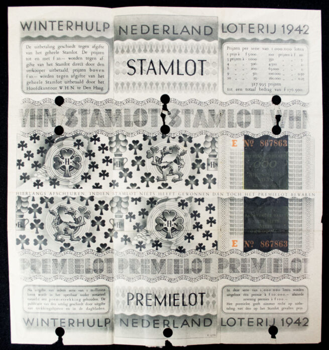 (NSB) Winterhulp Nederland (WHN) Loterij 1942