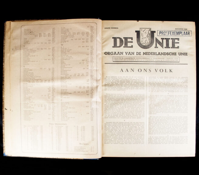 (Newspapers) De Nederlandsche Unie 2 complete Annuals bound in one book!
