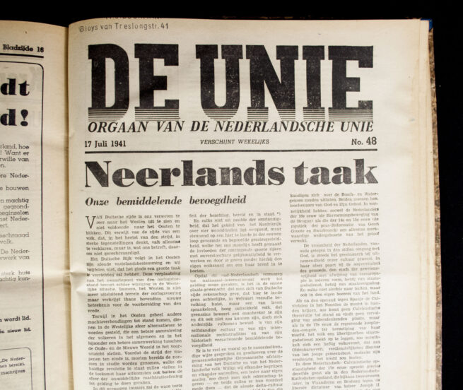 (Newspapers) De Nederlandsche Unie 2 complete Annuals bound in one book!