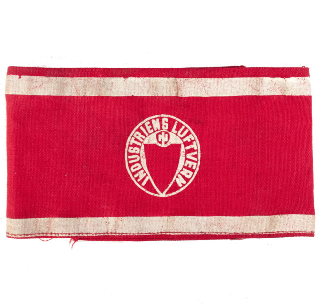 (Norway) Industriens Luftvern armband 1940-1945 (air raid protection – Red)