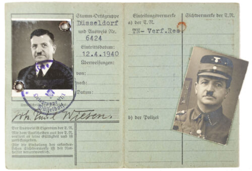 Technische Nothilfe (TN) ausweis with passphoto (Düsseldorf)