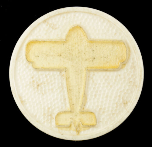 WWII German White airplane badge (DLV NSFK WHW)