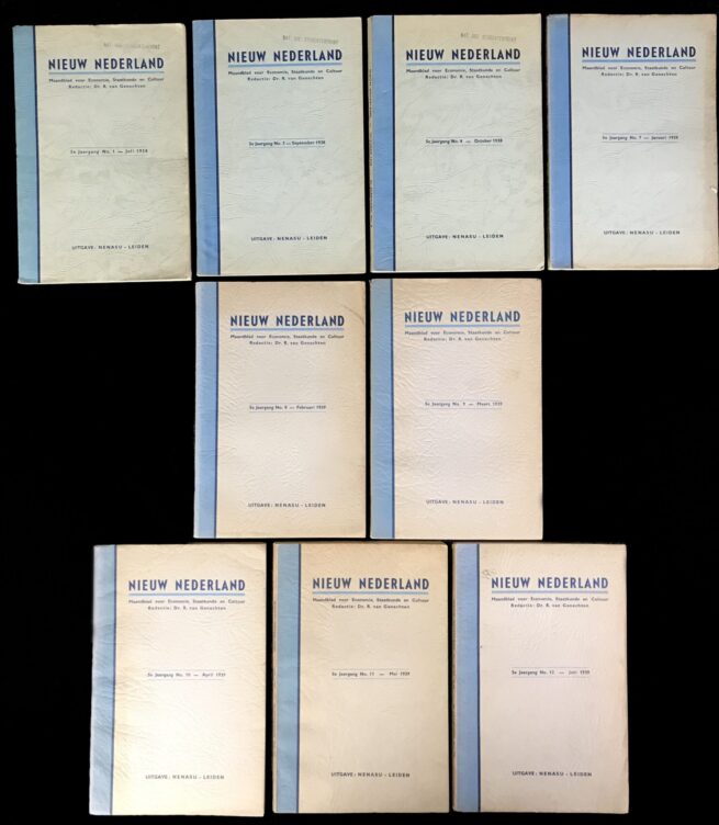 (NSB) Magazine: Nieuw Nederland 1938/1939 – 9 editions