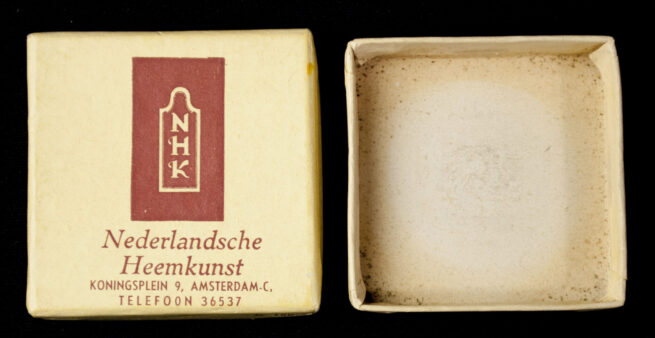 (NSB) Nederlandsche Heemkunst cultural Man-rune runic brooch with original case (EXTREMELY RARE!)