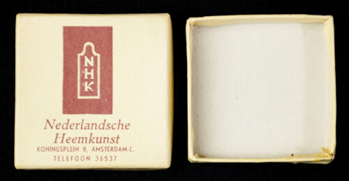 (NSB) Nederlandsche Heemkunst cultural Odal-rune runic brooch with original case (EXTREMELY RARE!)