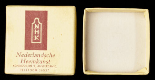 (NSB) Nederlandsche Heemkunst cultural Sunwheel runic brooch with original case (EXTREMELY RARE!)