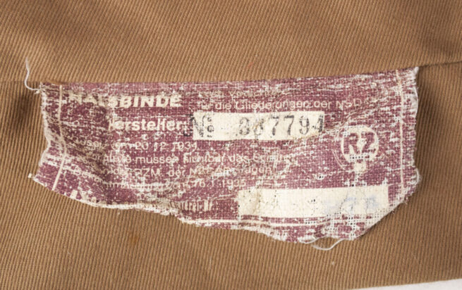 NSDAPSANSKK Halsbinde (Krawatte) RZM marked 1935