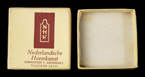 (NSB) Nederlandsche Heemkunst cultural Sun-Spiral runic brooch with original case (EXTREMELY RARE!)