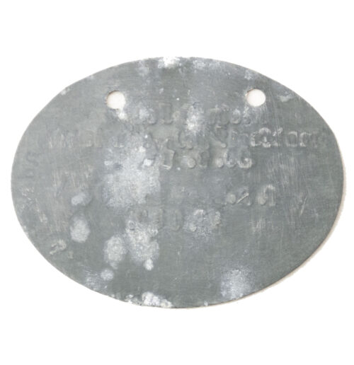 WWI Erkennungsmarke from Ers.Batl.Fuss.Artl.R.3