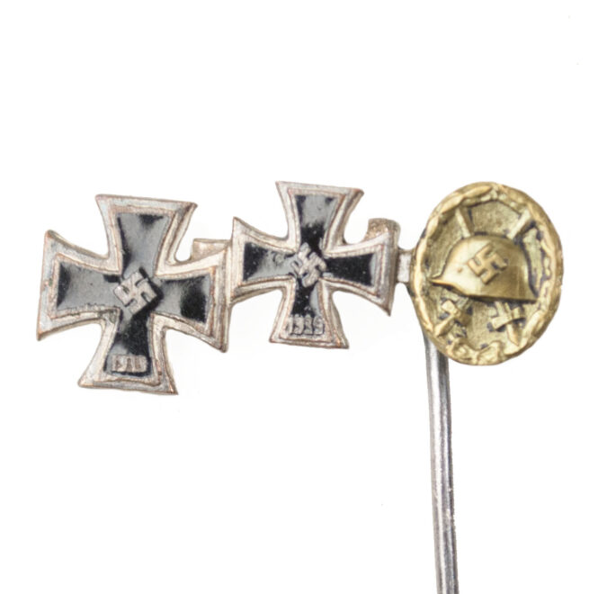 WWI Veterans stickpin with 3 miniature medals