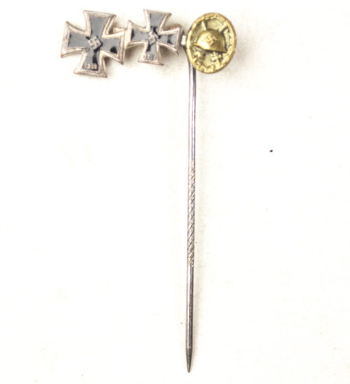 WWI Veterans stickpin with 3 miniature medals