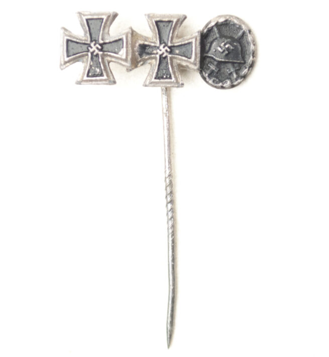 WWI Veterans stickpin with 3 miniature medals